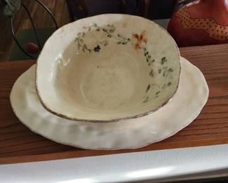 large selection of serving pieces