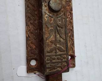 Cast iron spring loaded latch