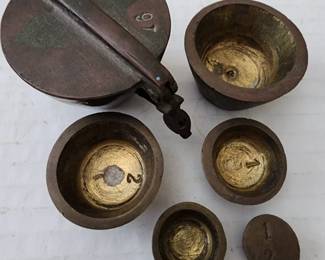 unique brass stackable measuring cups