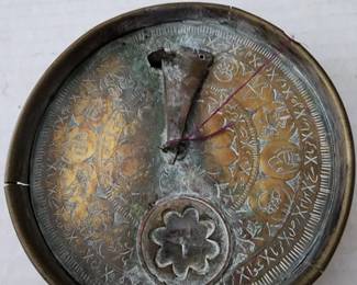 Vintage brass sundial/compass