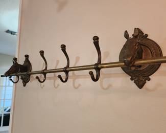 vintage brass wall hook