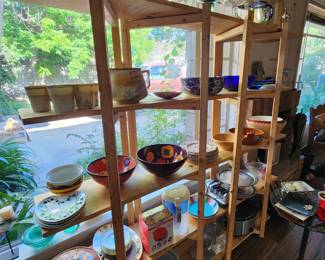 large selection of colorful glassware