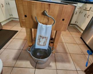 Butcher block kitchen island