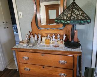 antique dresser with mirror