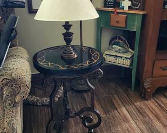variety of occasional tables, side tables and lamps