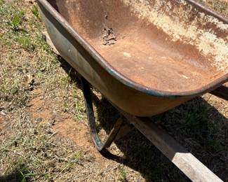 Rusted wheelbarrow