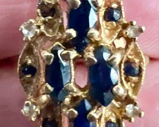 14K Gold & Sapphire Ring