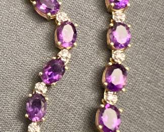 14K Gold & Amethyst Bracelet
