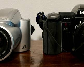 Olympus (left) & Minolta Maxxum 7000 (right) Cameras