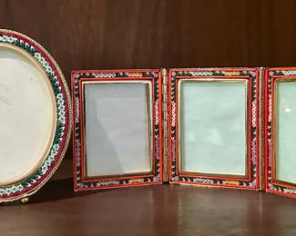 (2) Micro Mosaic Picture Frames