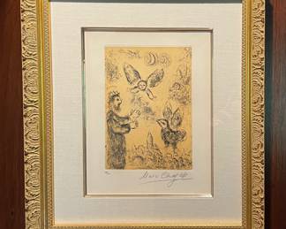 "Psalms of David" Lithograph 19/40, Signed Marc Chagall with COA