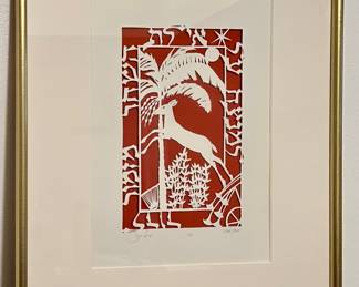 Signed Paper Cutting, Scherenschnitte  - 2/18