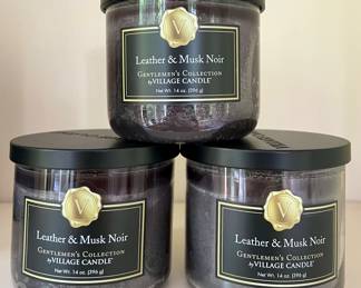 New Leather & Musk Noir Candles