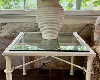 Iron & Glass Side Table