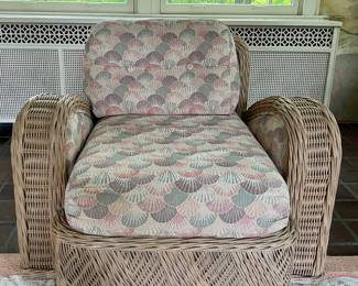(2) Jay Spectre Collection for Century Furniture Wicker Armchairs