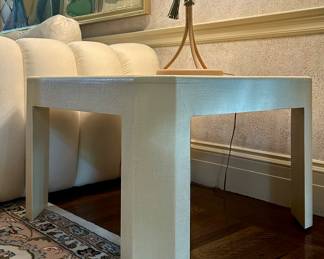 Linen Wrapped Side Table