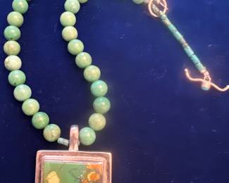 Sterling Silver & Stone Necklace