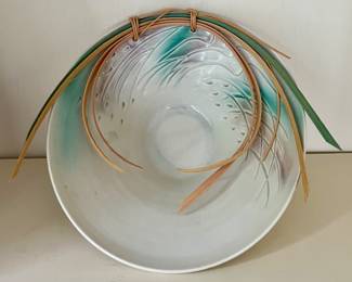 Art Pottery Bowl with Woven Detail