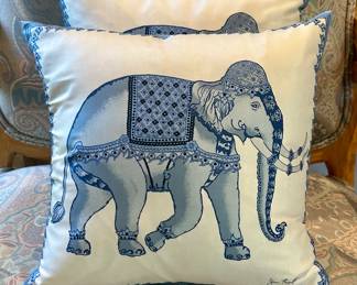 (2) Jim Thompson Elephant Pillows