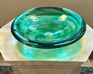 Green Art Glass Bowl