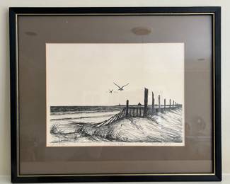 "Pierced De Fence" Lithograph, Signed John Gurtovoy