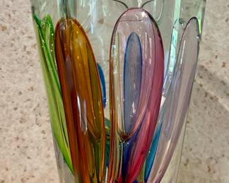 Leon Applebaum Art Glass Vase