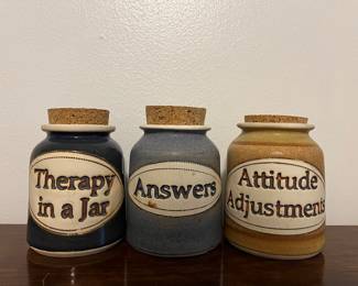 Art Pottery Word Jars