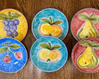 (6) "Fruit" Plates