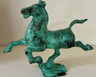 Patinated Bronze Horse Figurine
