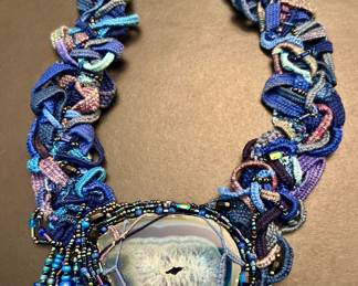 Geode & Crochet Necklace