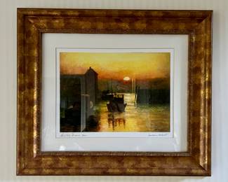 Anatoly Dverin "Sundown Rockport" Lithograph 1/200, Signed