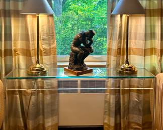 Acrylic & Glass Console Table