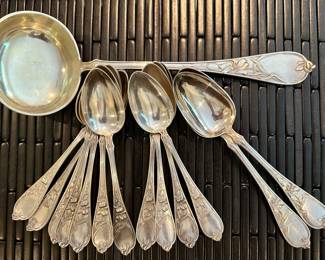 Sterling Silver Soup Spoons & Ladle