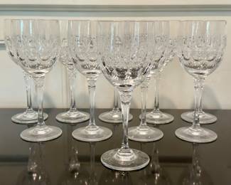 (10) Etched Wine Glasses