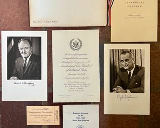 1965 Inaugural Invitation Memorabilia 