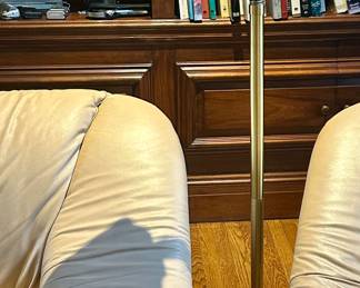(2) Gold Goose Neck Floor Lamps