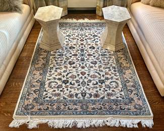 Small Area Rug (cream, light blue, peach)