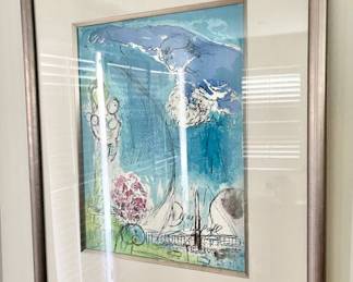 pencil signed Marc Chagall venice of paris