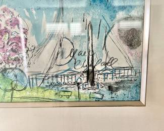 pencil signed Marc Chagall venice of paris