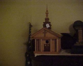 Wooden Church Birdhouse