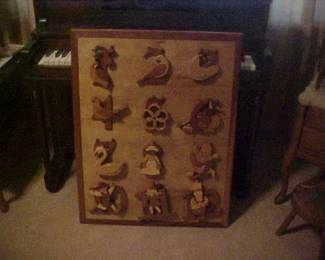 Wooden 12 Days of Christmas