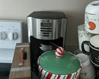 Coffee Maker, Candy Cane Holiday Decor 