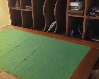 Lovely antique secretary bookcase with old glass, walnut