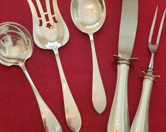 Reed & Barton sterling silver serving pieces which match the Reed & Barton sterling flatware set