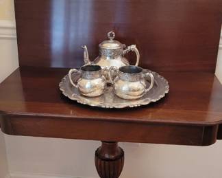 mahogany flip-top game table