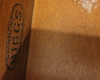 small Biggs of Richmond, VA, double-drop leaf table, next to the sleeper sofa 