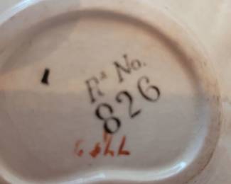 Victorian Ceramics Fish Bone dishes, Briar Rose Daisy Crescent Scalloped, circa 1881