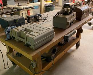 Custom Work Bench on Wheels, Electric Power Tools