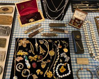 Brooches, Money Clip, Bracelets, Watches