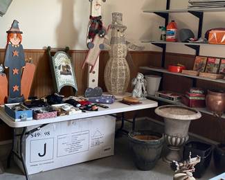 Outdoor Holiday Decorations, Ceramic Pots, Large Christmas Tree,